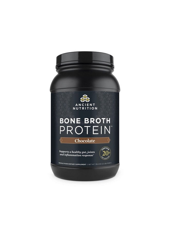 Ancient Nutrition Protein Powder Made from Real Bone Broth, Chocolate, 20g Protein Per Serving, 40 Serving Tub, Gluten Free Hydrolyzed Collagen Peptides Supplement - Image 1