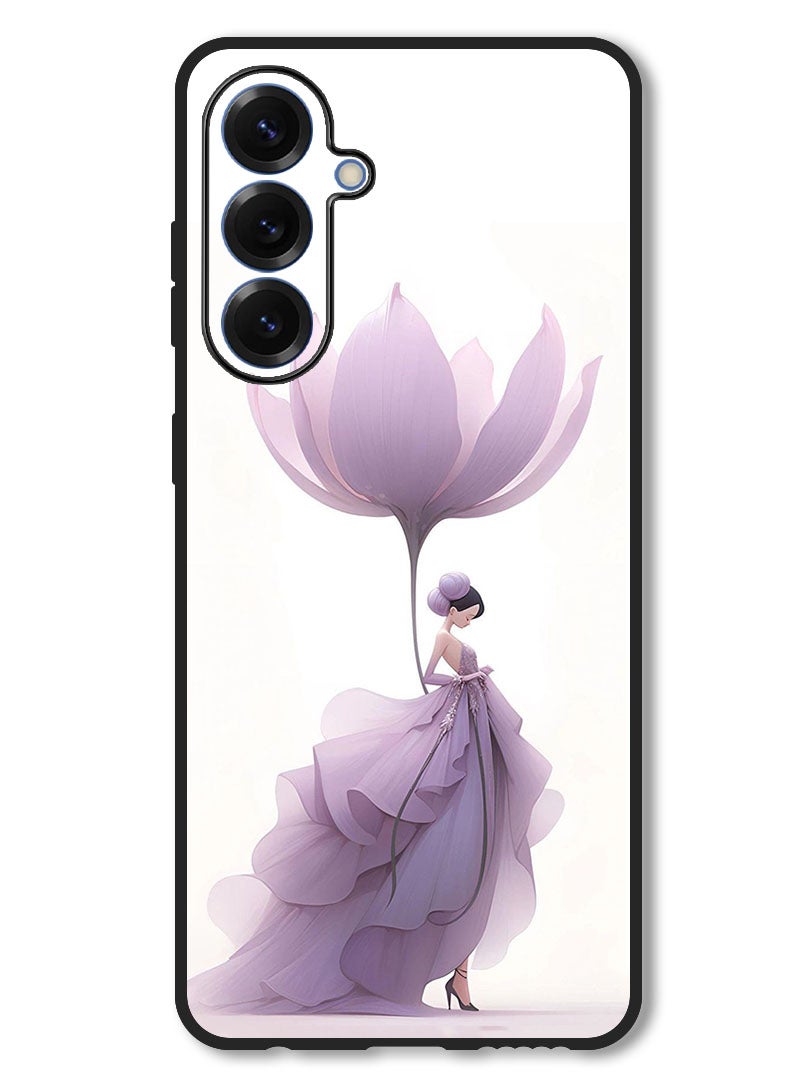 Theodor Case Compatible with Samsung Galaxy A36 Protection Shockproof Bumper Cover Women Flower - Image 1