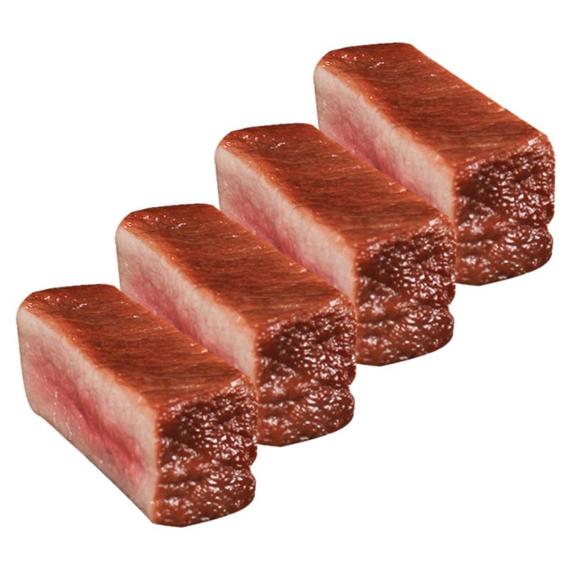 4Pcs Realistic Cooked Beef Steak Food Models Kitchen Display Props - Image 2