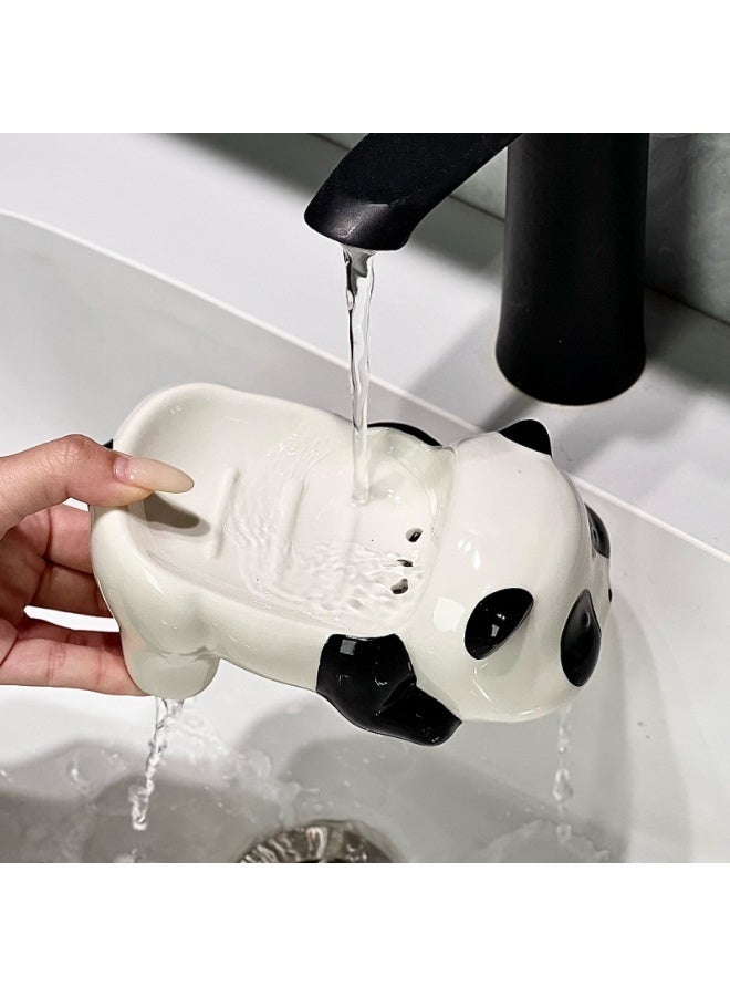 Betaoby Ceramic Soap Dish With Drain,Soap Storage Container For Shower Bathroom Kitchen Bathtub - Image 3
