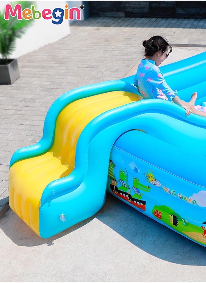 Inflatable Water Slide with Convenient Step-in Design, Sturdy Swimming Pool Waterslide, Summer Swimming Pool Supplies, Kids Water Play Toy, Made of High-quality PVC Material, Versatile Addition to Any Pool