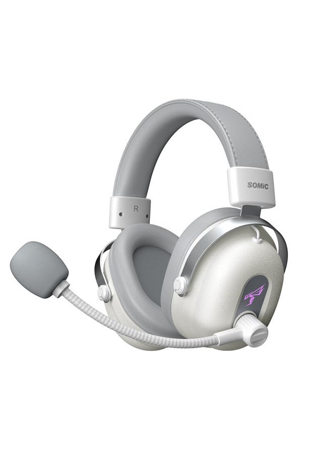 Somic G936 Pro+w Four-mode Wireless Gaming Headset Over-ear Fps Dedicated Tri-delta Valorant Cs2 Cloud Frost White - Image 3