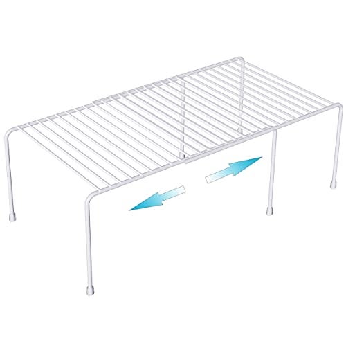 Homics Kitchen Cabinet Organizer and Storage Shelves Expandable Freezer Shelf Organizer Rack with Scratch Resistant Feet for Counter Pantry Dish Spice Cupboards - Image 1