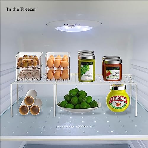 Homics Kitchen Cabinet Organizer and Storage Shelves Expandable Freezer Shelf Organizer Rack with Scratch Resistant Feet for Counter Pantry Dish Spice Cupboards - Image 2