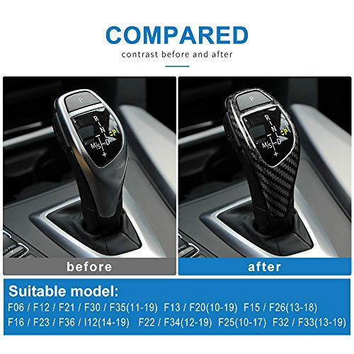 AIRSPEED Carbon Fiber Car Gear Shift Knob Cover Interior Trim for BMW F20 F21 F22 F23 F30 F32 F33 F34 F35 F36 F06 F12 F13 F25 F26 F15 F16 I8 Accessories - Image 3