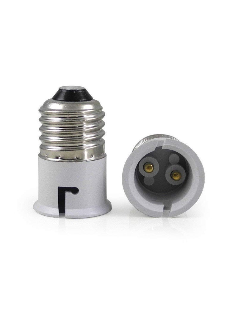Diktmark Diktmark White E27 to B22 Screw Base Socket Plastic LED Lamp Holder Light Bulb Adapter 