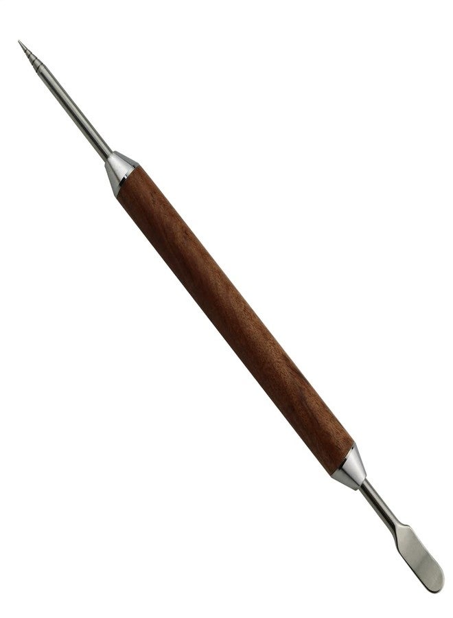 Ruiwaer Stainless Steel Coffee Art Pen Coffee Fancy Stitch Barista Tool Coffee Latte Needle with Wood Handle Stainless Steel Coffee Fancy Needle Latte Art Pen for DIY Coffee Decor - Image 1