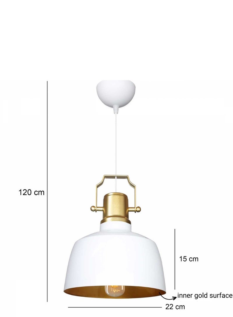 Modern & Retro White Gold Pendant Light - Image 3