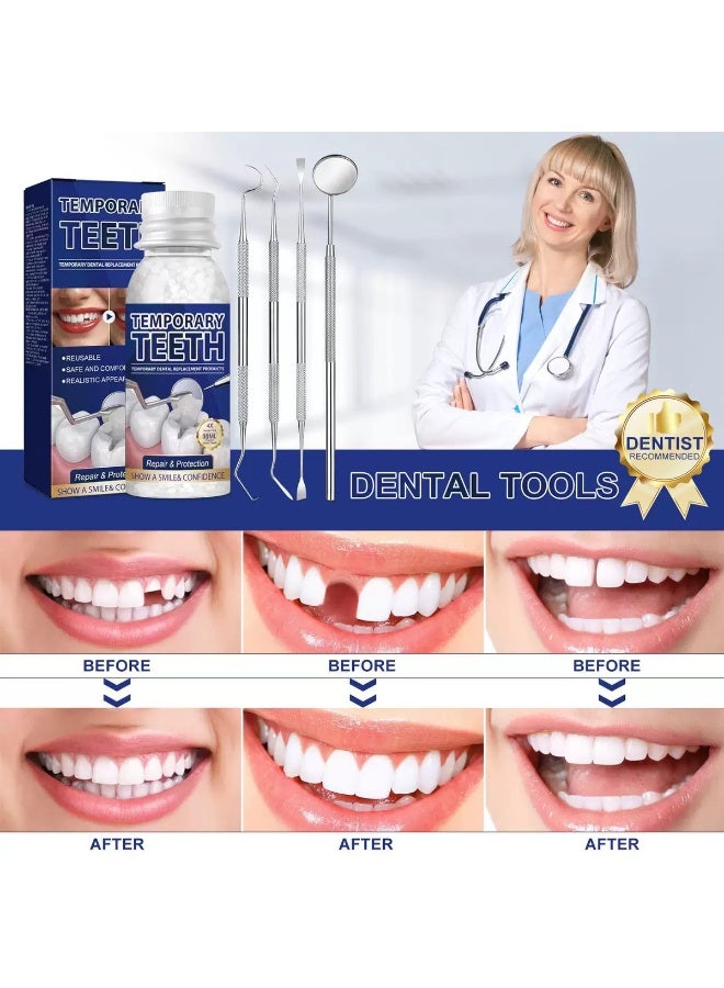 HOMTOPY Plastic Teether Set Party Makeup Temporary Filling Denture Modification - Image 2