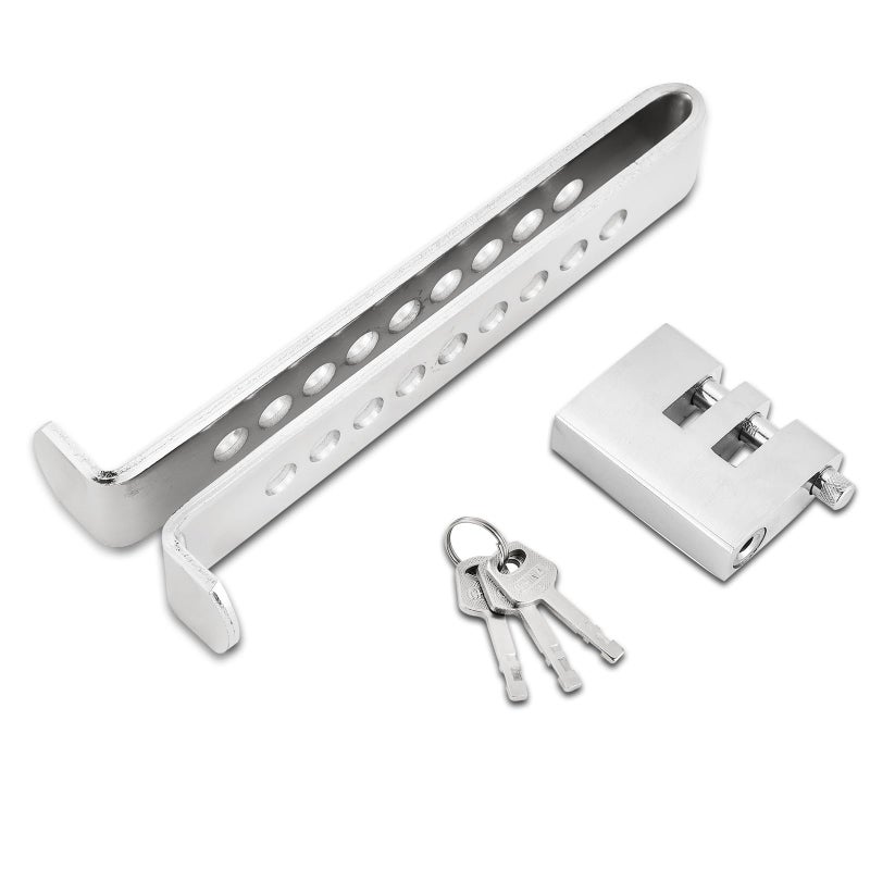 DASBET AntiTheft Brake Clutch Lock 9 Holes AntiTheft Device Safety Tool Stainless Steel Vehicle Brake Pedal Lock with 3 Keys Compatible for Pedals Less Than 054 inches139mm - Image 3