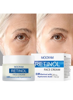 MOOYAM Retinol Face Cream, Ant-Aging Wrinkle Firming Cream, Retinol Firming and Hyaluronic Acid Revitalizing Cream 50g  - Image 1