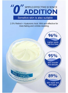 MOOYAM Retinol Face Cream, Ant-Aging Wrinkle Firming Cream, Retinol Firming and Hyaluronic Acid Revitalizing Cream 50g  - Image 5