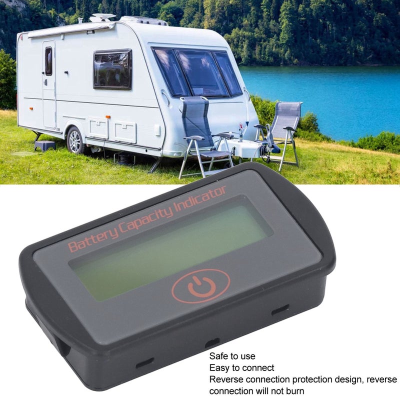 Battery Meter Lightweight Small Size Portable LCD Display Battery Capacity Voltage Indicator 8‑63V 48V - Image 5