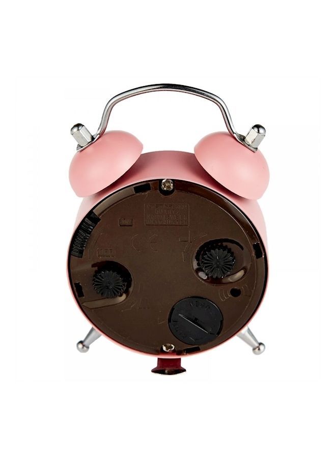 Y&D Round Belt Battery Mini Alarm Clock Pink/White - Image 3