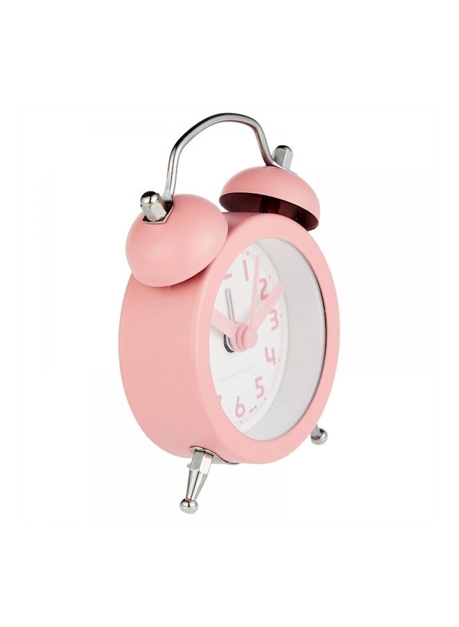 Y&D Round Belt Battery Mini Alarm Clock Pink/White - Image 2