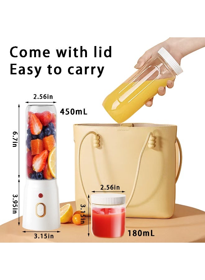 ACYYH 10  Blade, Juicer Machine,Rechargeable Portable Juicer With USB Charging, 450ml,Fruit Juices at Home, Travel or Gym - Image 2