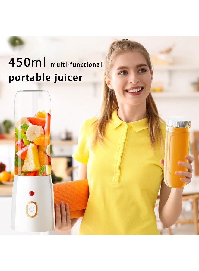 ACYYH 10  Blade, Juicer Machine,Rechargeable Portable Juicer With USB Charging, 450ml,Fruit Juices at Home, Travel or Gym - Image 3