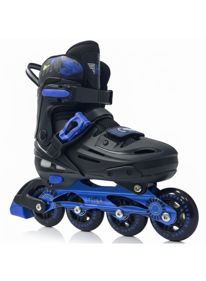 OVERS Inline and Roller Skates Shoes with All Wheels LED Lights Complete Set include Helmet and Protection - Image 1