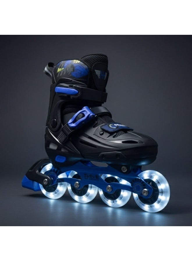 OVERS Inline and Roller Skates Shoes with All Wheels LED Lights Complete Set include Helmet and Protection - Image 2