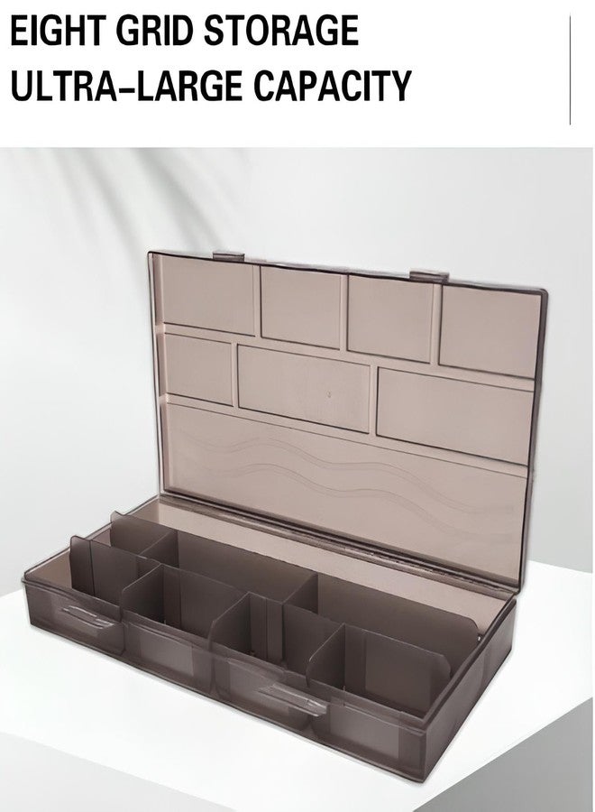 HECTOR Professional Beauty Accessory Box | 8 Grid Multipurpose Storage Organizer for Hair Styling Tools, Makeup & Nail Accessories | Portable, Durable & Travel-Friendly - Image 5