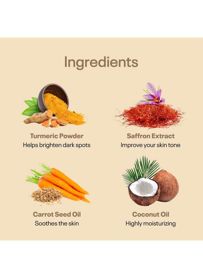 Qraa Ubtan Face Pack For Glow & Skin Brightening | Made With Turmeric, Chickpea & Rose Petal | Pack Of 3 |150G  - Image 4