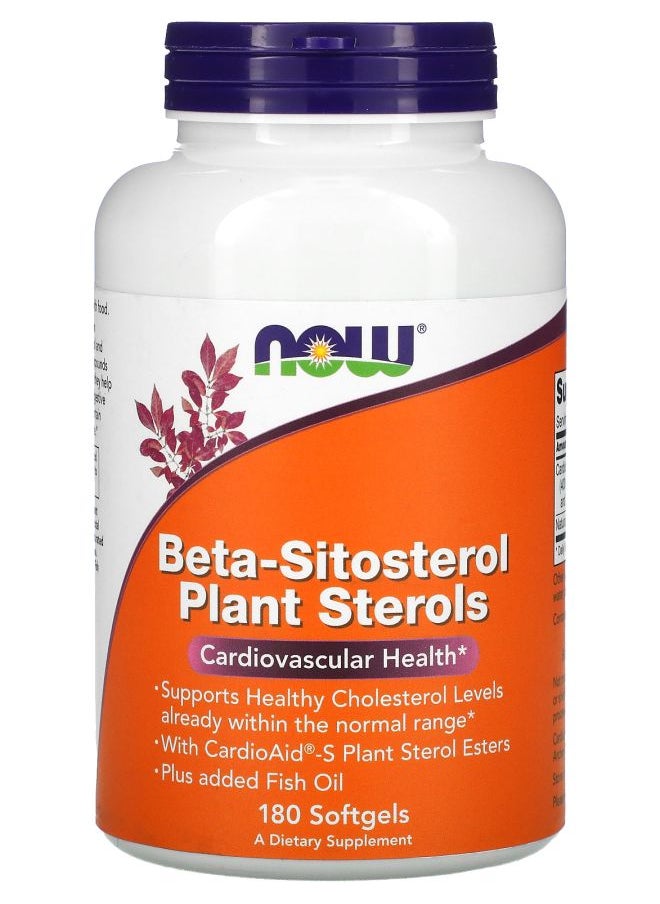 now - Beta-Sitosterol Plant Sterols 180 Softgels - Image 1