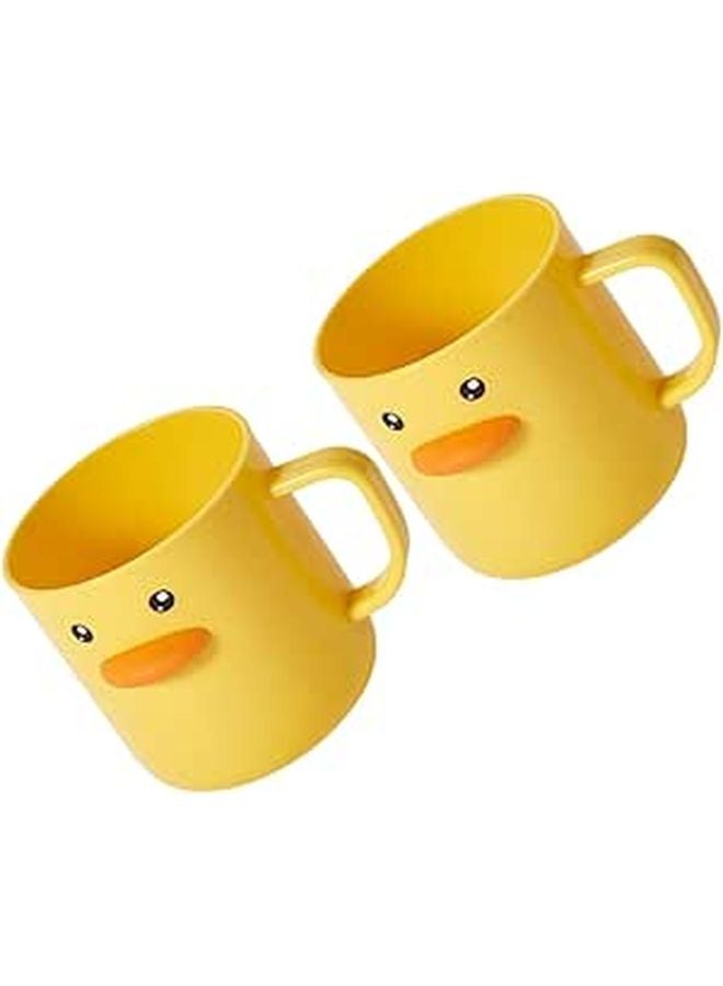 2Pcs Cartoon Toothbrush Holder Set For Kids With Mouthwash Cup Blue - Image 1