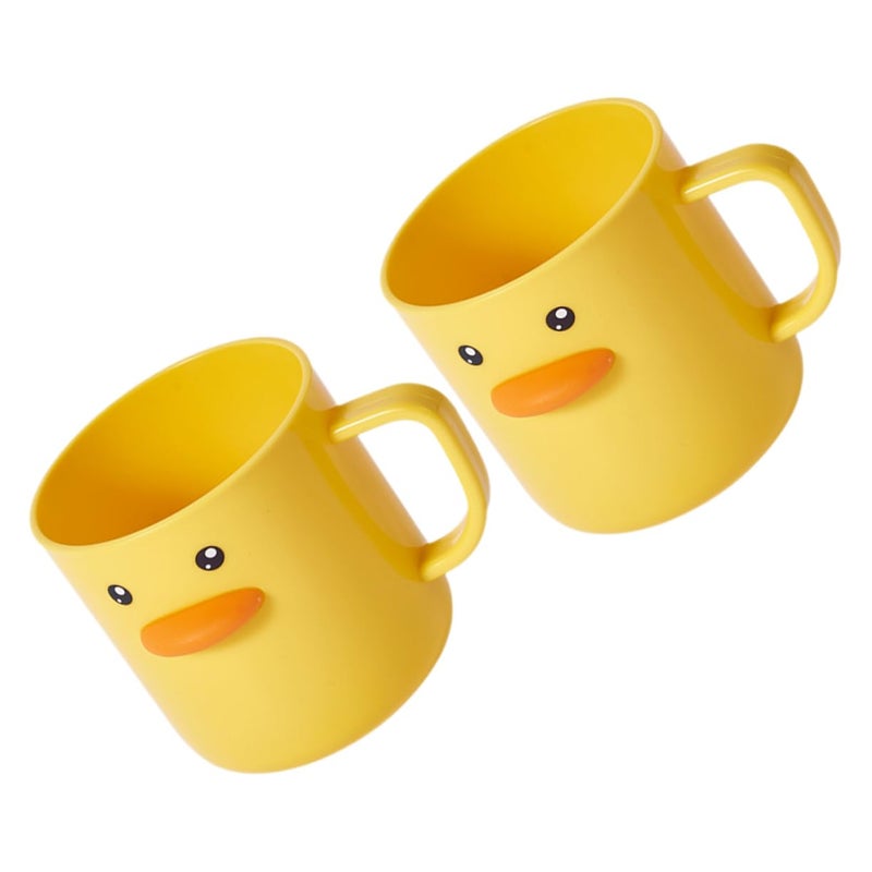2Pcs Cartoon Toothbrush Holder Set For Kids With Mouthwash Cup Blue - Image 2