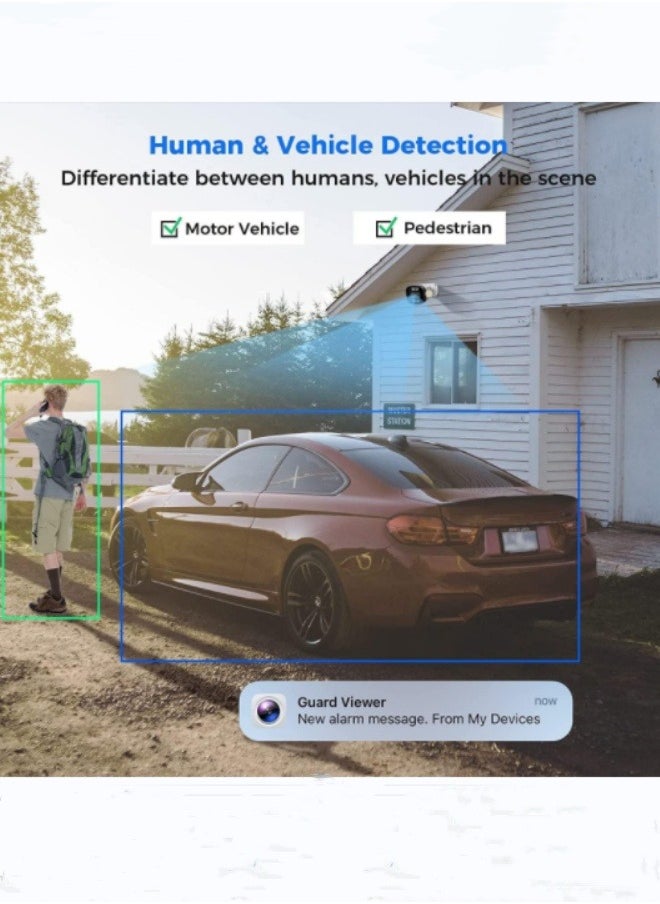 YUNSYE - Poe Security Camera System,  IP Home Security Cameras 4CH 5MP NVR YUNSYE Cameras Two Way Audio, Floodlight, App View, Human Detection, Alarm Voice  with 4T Hard Disk - Image 1