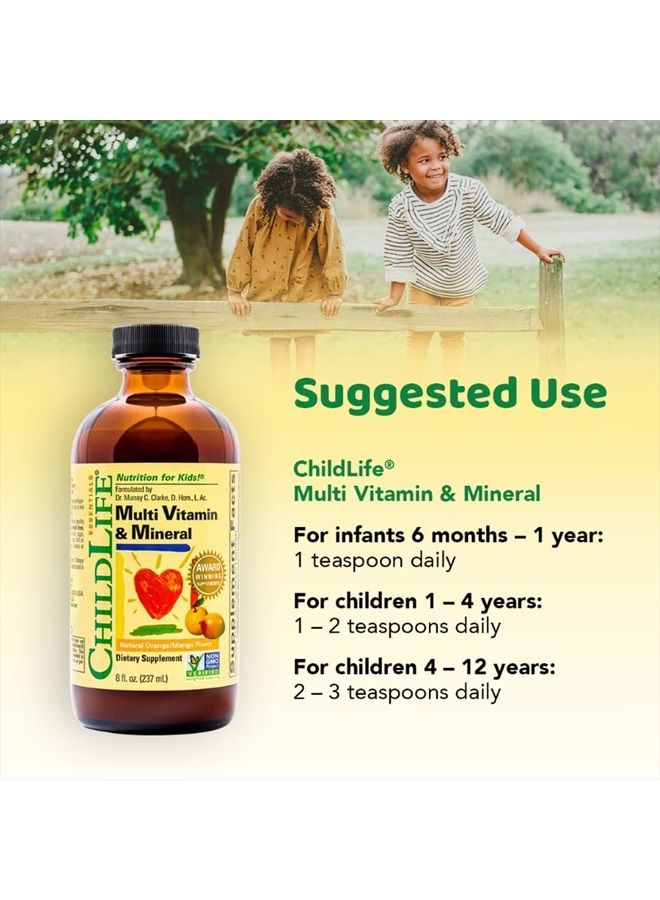 CHILDLIFE ESSENTIALS , Kids Liquid Multivitamin and Mineral Supplement - Liquid Vitamins for Kids, All-Natural, Gluten-Free, Non-GMO - Natural Orange & Mango Flavor, 8 Fl Oz Bottle (Pack of 2) - Image 4