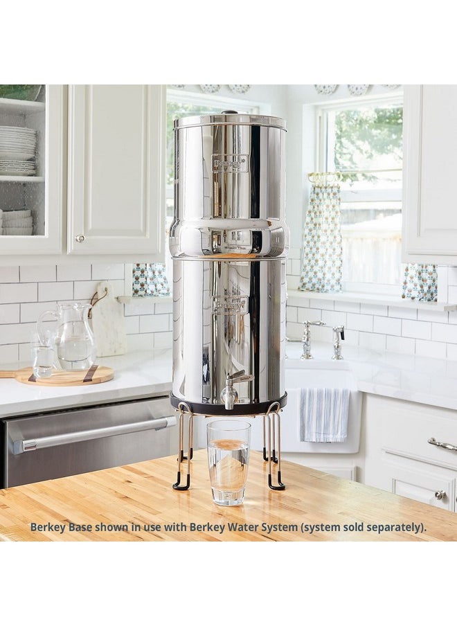 Berkey Medium Berkey Base Stainless Steel Stand Raises Your Big Berkey Water Filter System 6" Above Countertop for Easier Dispensing of Filtered Water  - Image 2
