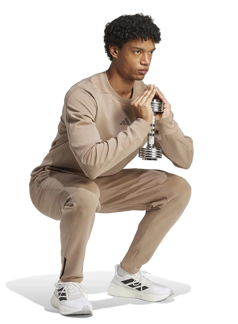 adidas بنطلون رجالي محبوك بني