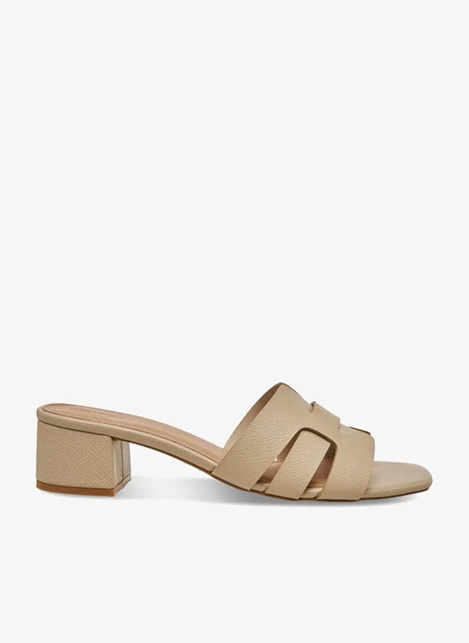 Flora Bella By Shoexpress BEIGE Flora Bella Women Block Heel Sandals for Women | Best Price UAE