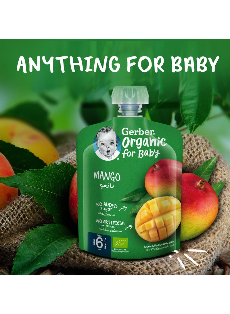 Gerber Organic Puree Pouch In Mango 16 x 90g  - Image 2