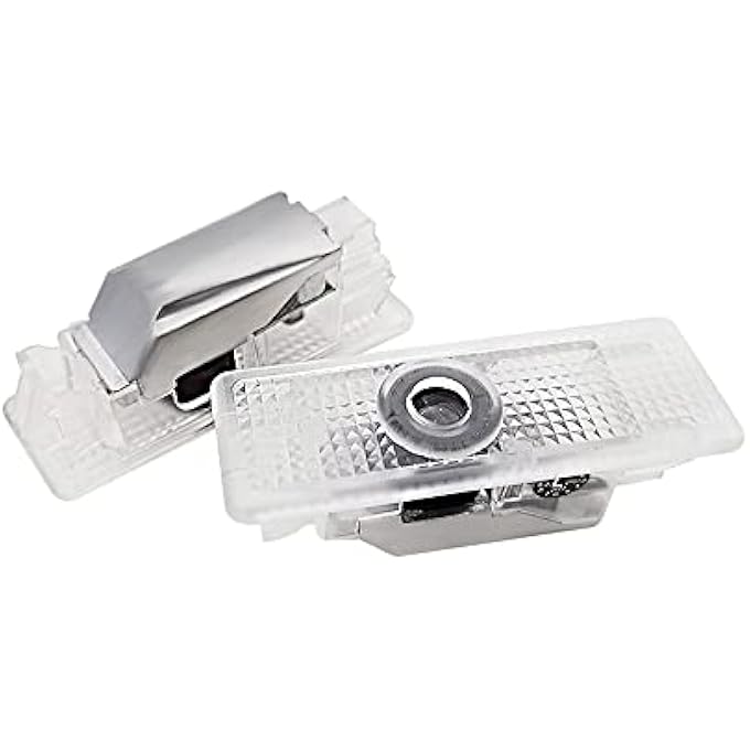 ريحني قطعتان من مصابيح شعار باب السيارة LED الثابتة الألوان، جهاز عرض ليزر، مصباح بركة، ملحقات إضاءة ظل الشبح، متوافقة مع R55R56R57R58R59R60R51F54F56F55F60 باللون الأزرق - Image 1