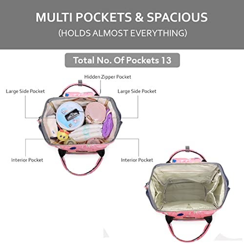 PACKNBUY Diaper Bag for Mothers for Travel, Baby Diaper Bags for Mom, Maternity Bag with Insulated Bottle Pockets, Water Resistant and Multiple Pockets to Store Newborn Baby Products (Pink) - Image 3