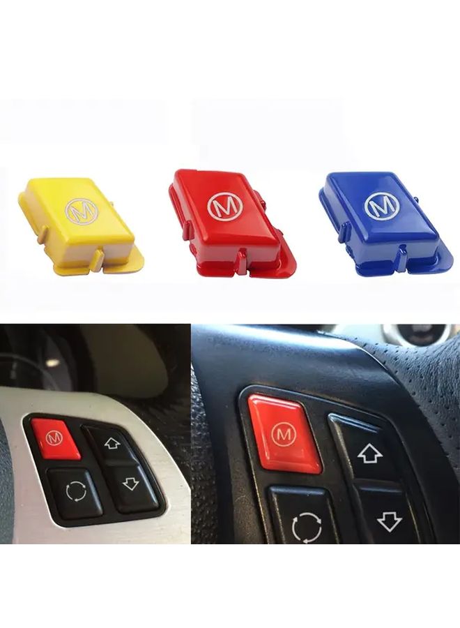 غطاء مفتاح عجلة القيادة للسيارة الزرقاء لـ BMW E90 E92 E93 2007 2013 - Image 1