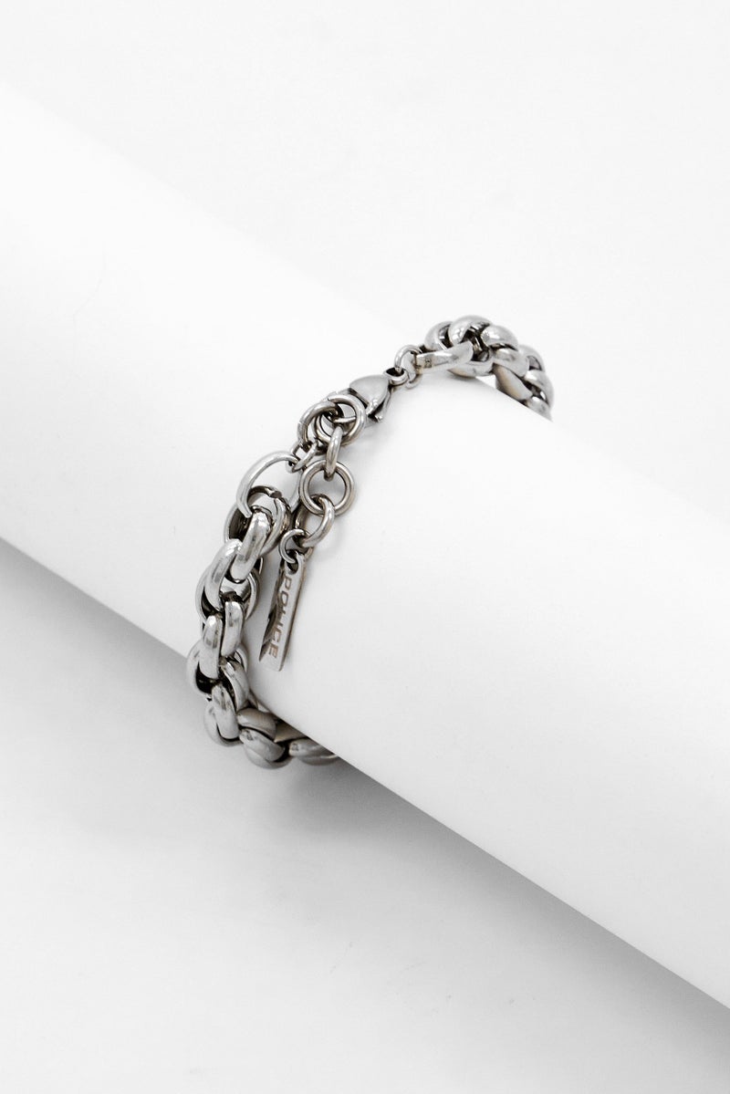 POLICE Men Stainless Steel Shinny Chain Bracelet, Silver - Image 2