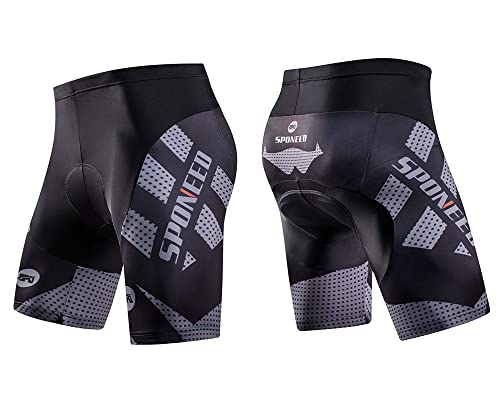 sponeed Road Cycle Jersey Men Padded Bike Shorts Suits Multi Gray X-Large - Image 2