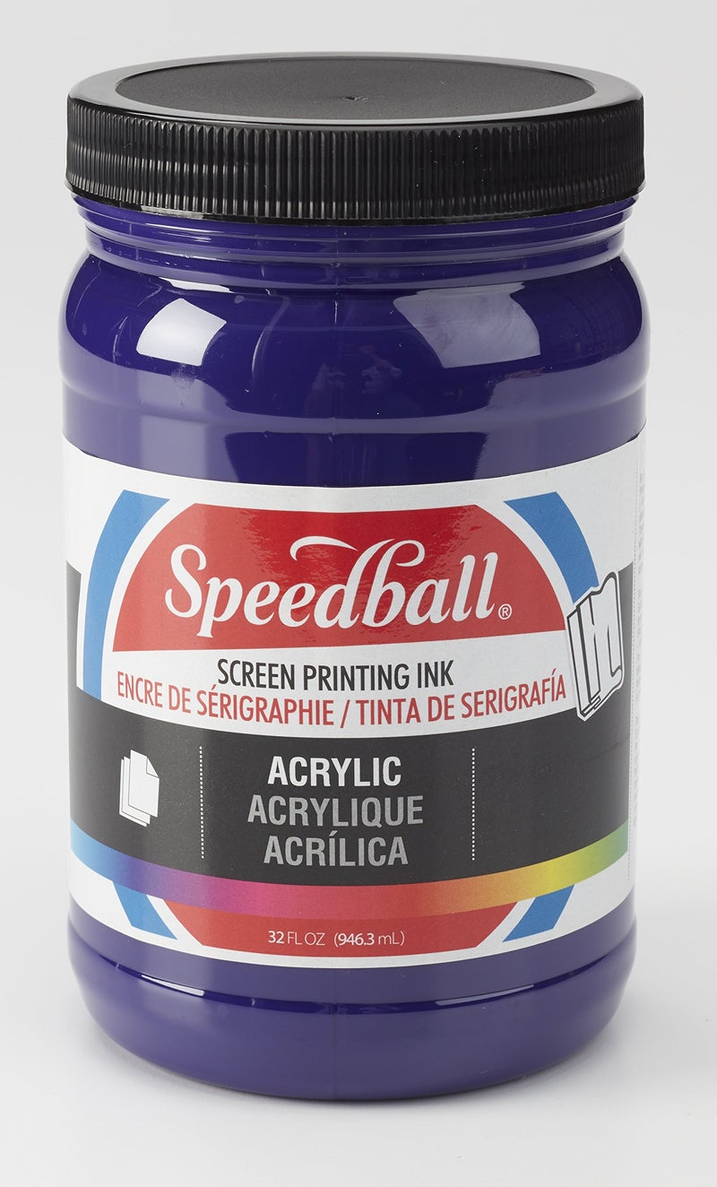 Speedball 004650 Acrylic Screen Printing Ink, 32 fl. oz, Violet - Image 2