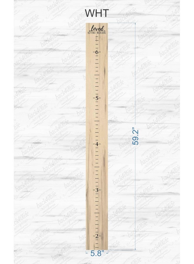 Back40Life Farmhouse Style Wooden Kids Growth Chart Ruler for Boys and Girls (Weathered Natural - WHT) - Image 4