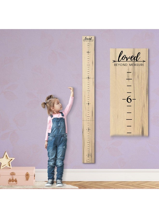 Back40Life Farmhouse Style Wooden Kids Growth Chart Ruler for Boys and Girls (Weathered Natural - WHT) - Image 1