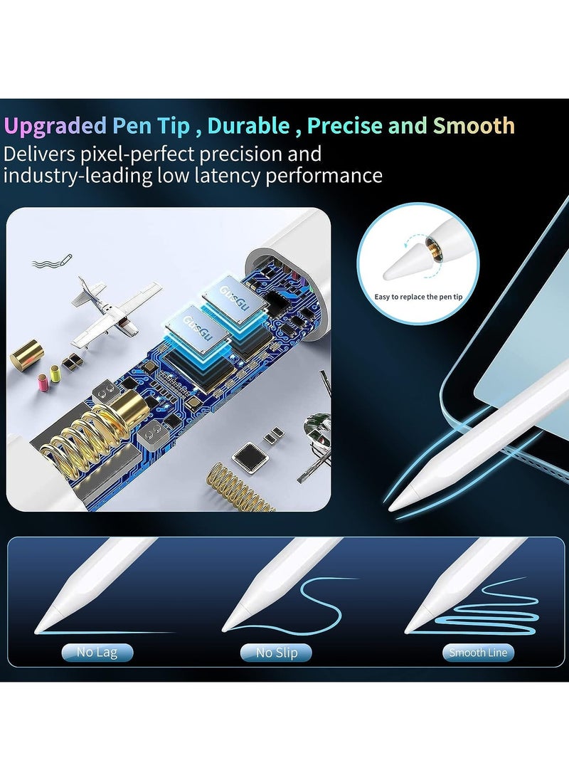 UCHUANG Stylus Pen for iPad 9th 10th Gen with Palm Rejection, Active Pencil Compatible with Apple iPad 10th/9th/8th/7th/6th Gen, iPad Air 5th/4th/3rd Gen,iPad Pro 11 & 12.9 inch, iPad Mini 6th/5th Gen  - Image 4