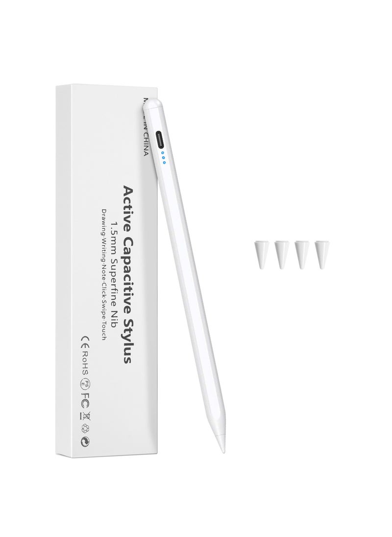 UCHUANG Stylus Pen for iPad 9th 10th Gen with Palm Rejection, Active Pencil Compatible with Apple iPad 10th/9th/8th/7th/6th Gen, iPad Air 5th/4th/3rd Gen,iPad Pro 11 & 12.9 inch, iPad Mini 6th/5th Gen  - Image 2
