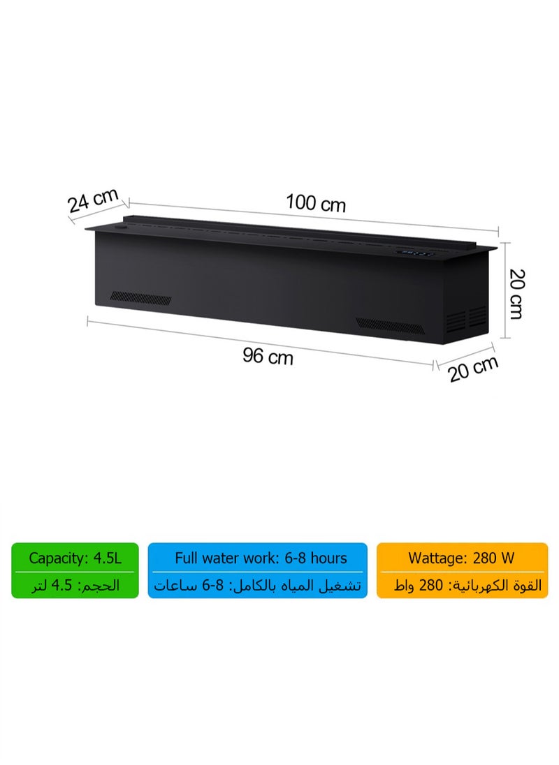 AFLYEVER Remote Steam Water Steam Fireplace Indoor Fake Fire TV Decoration 3D LED Plug-in Modern Smart Electric Atomized Fireplace  - Image 4