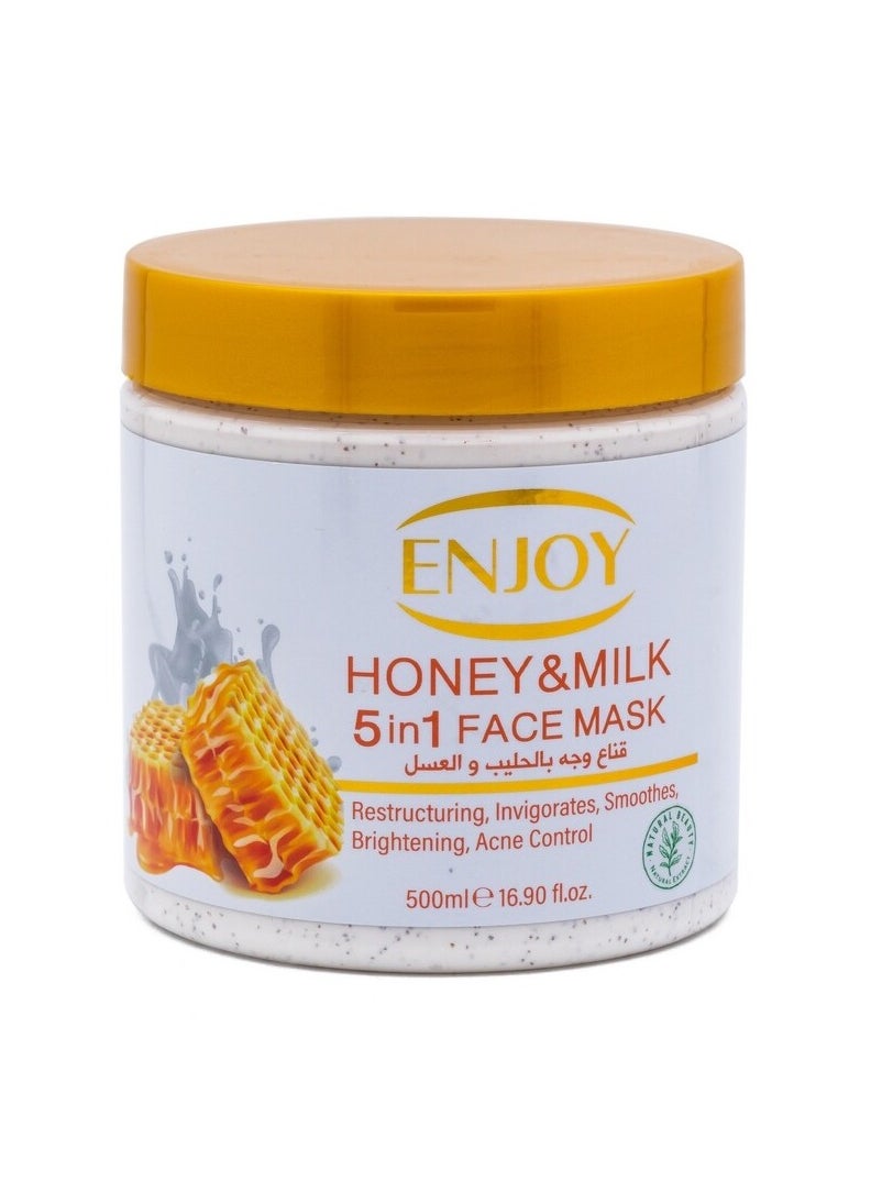 ENJOY Face And Body 5 In 1 Whitening Mask Honey With milk 500ml  - Image 1
