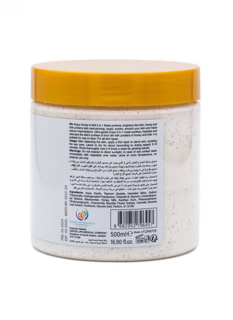 ENJOY Face And Body 5 In 1 Whitening Mask Honey With milk 500ml  - Image 2
