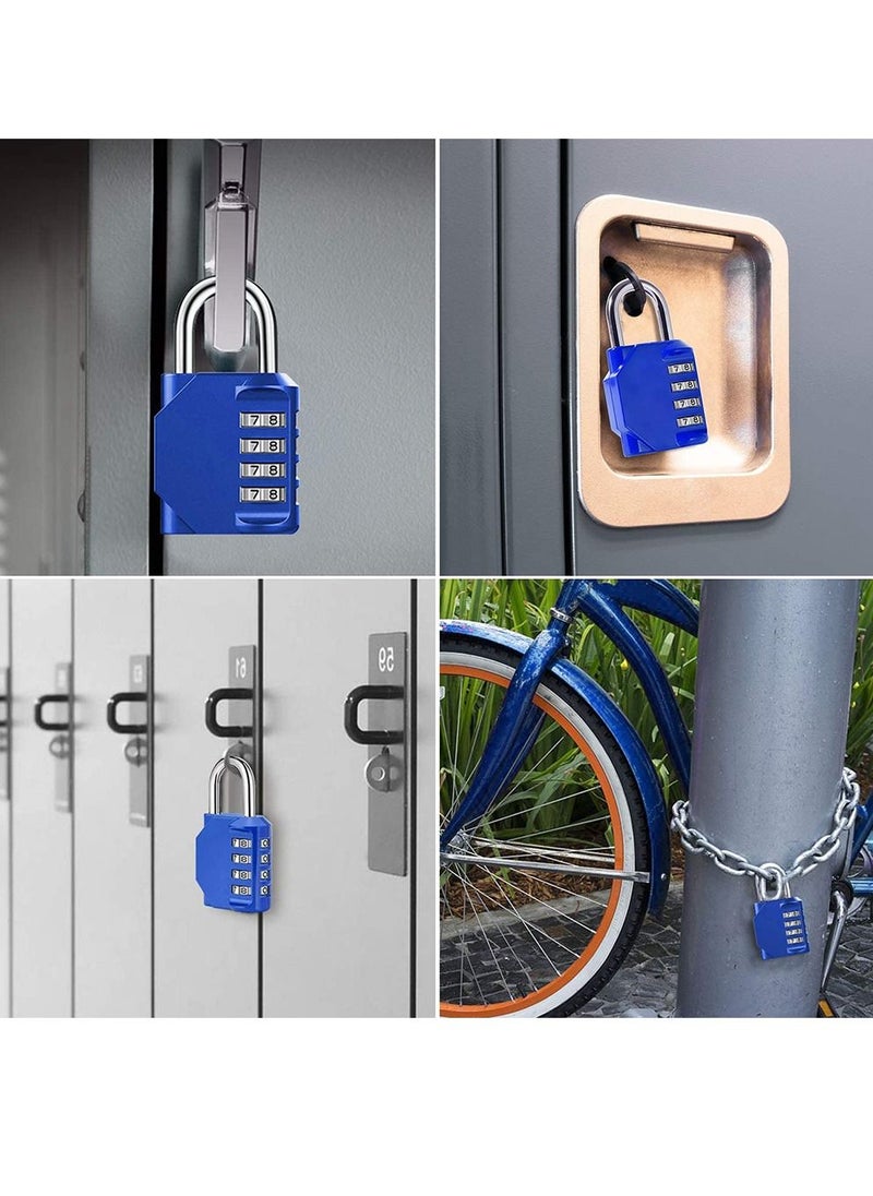 2-Piece 4-Digit Combination Password Padlock Blue