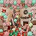Arrowbash 72 Pcs Christmas Balloons Decorations Set Candy Cane Gift Box Foil Balloons Set Red and Green Lollipop Decorations for Christmas Xmas Theme Birthday Holiday Party - Image 2