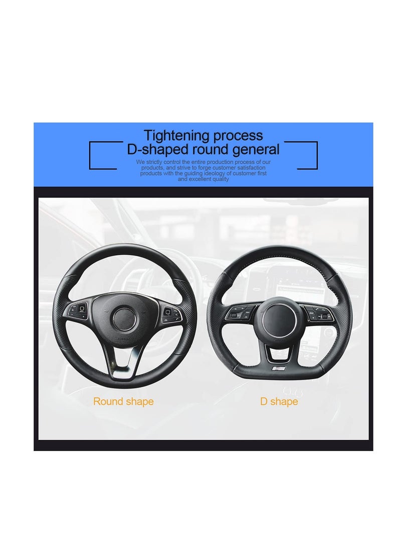 SYOSI Car Steering Wheel Cover, Auto Car Stretch Steering Wheel Protector, Universal 15 Inch Fit, Breathable Odorless Steering Wheel Cover, for Men Women - Image 3